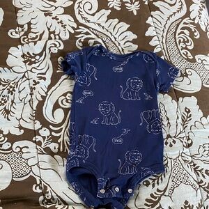 Carter's Navy Lion Print Baby One-Piece Bodysuit